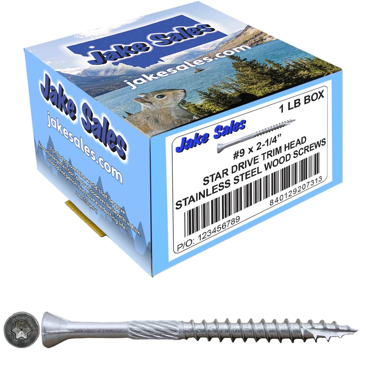 #9 Silver Star Stainless Steel TRIM HEAD Screw Torx/Star Head  - Stainless Steel TRIM HEAD Wood Screws
