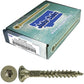 #8 x 3/4" - 2" Bronze Exterior Coated Wood Screw Torx/Star Drive Head - Multipurpose Exterior Coated Torx/Star Drive Wood Screws