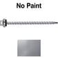 10 X 3" Zinc Aluminum Cap MINI-DRILLER Roofing Screws HI-LO THREAD Zinc Plated Carbon Steel Shank - EPDM Washer - Colored head