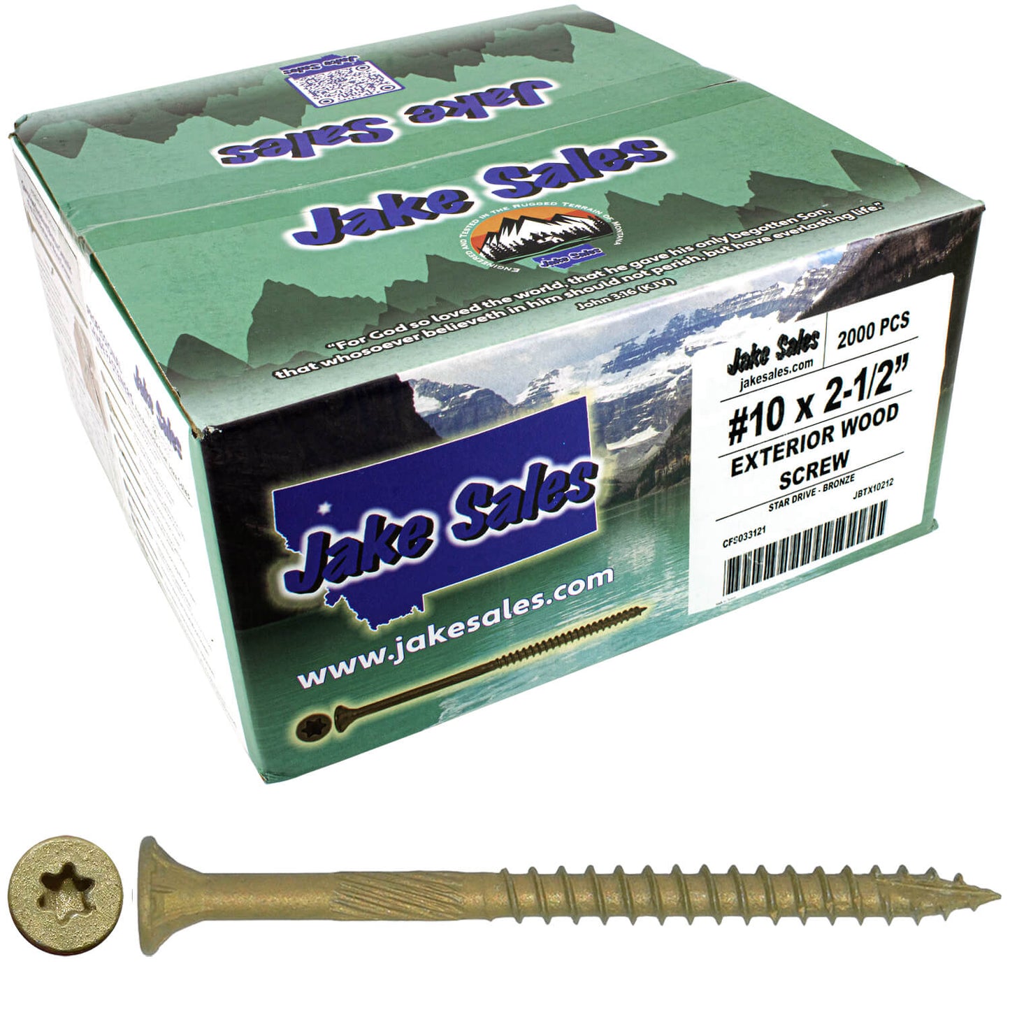 #10 Bronze Exterior Coated Wood Screw Torx/Star Drive Head - Multipurpose Exterior Coated Torx/Star Drive Wood Screws
