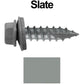 #14 x 1"  Metal ROOFING SCREWS - Hex Washer Head - Self starting/self tapping - EPDM washer. Colored head.