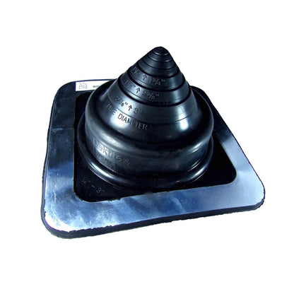 DEKTITE SQUARE BLACK EPDM Flexible Pipe Flashing, Roof Jack, Pipe Boot Flashing Dektite