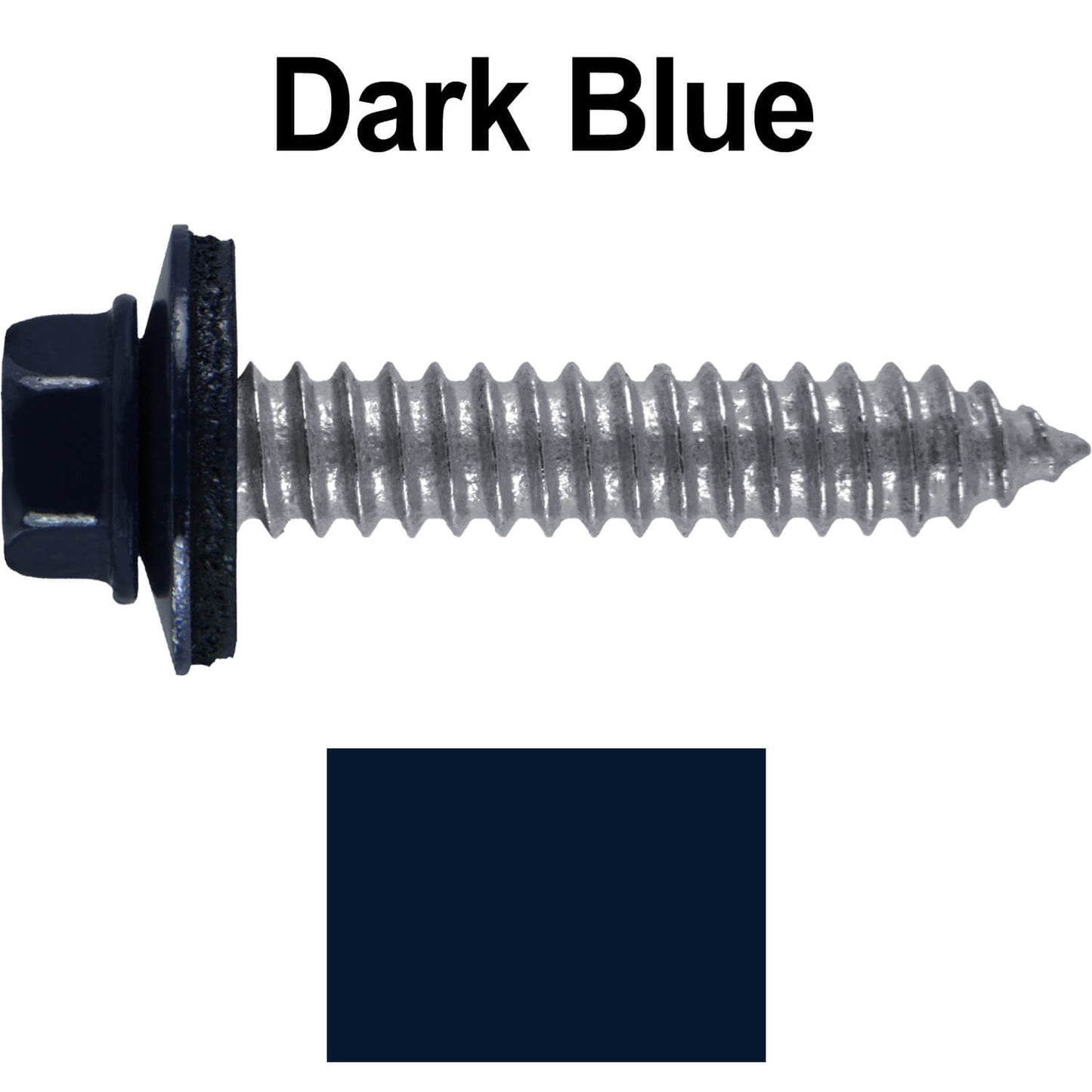 17 x 1-1/2 Metal Roofing Screws - Metal Panel to Metal Purlins and Recovery Screws - Hex Washer Head - EPDM washer.