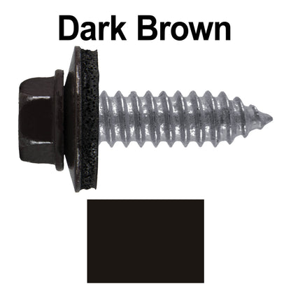 17 x 1"  Metal Roofing Screws - Metal Panel to Metal Purlins and Recovery Screws - Hex Washer Head - EPDM washer.