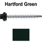 10 X 2” Zinc Aluminum Cap MINI-DRILLER Roofing Screws HI-LO THREAD Zinc Plated Carbon Steel Shank - EPDM Washer - Colored head