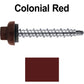 10 X 1-1/2” Zinc Aluminum Cap MINI-DRILLER Roofing Screws HI-LO THREAD Zinc Plated Carbon Steel Shank - EPDM Washer - Colored head