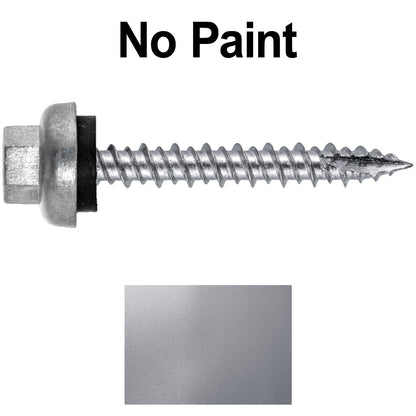 10 X 1-1/2" HI-LO Zinc Aluminum Cap Metal Roofing Screws - Hex Washer Head - Self starting/self tapping - EPDM washer. Colored head.