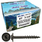 #7 Interior / Exterior Coated Round Head - Wood Screw with Torx/Star Drive Head.