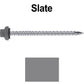 10 X 3“ HI-LO Zinc Aluminum Cap Metal Roofing Screws - Hex Washer Head - Self starting/self tapping - EPDM washer. Colored head.