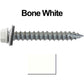 #14 x 2" Metal ROOFING SCREWS - Hex Washer Head - Self starting/self tapping - EPDM washer. Colored head.