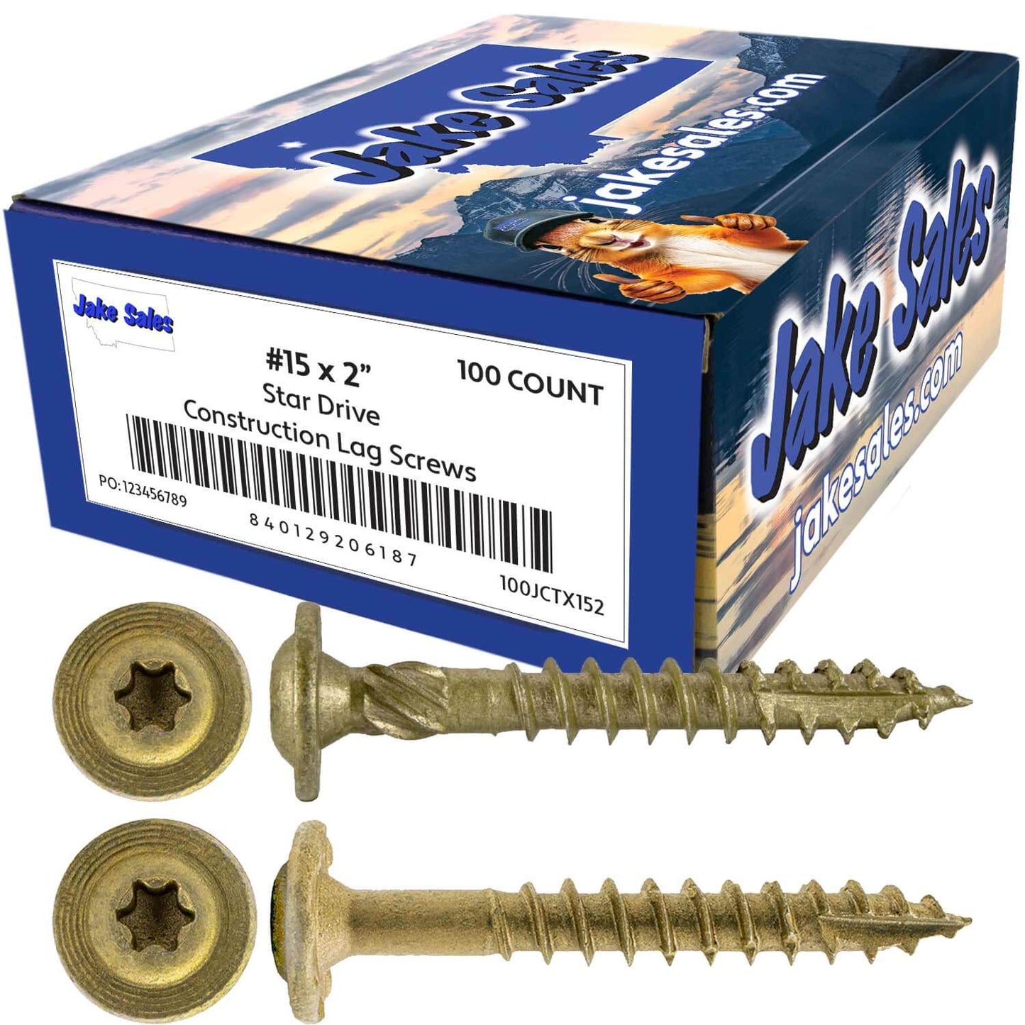 #15 Construction Lag Screw Exterior Coated Torx/Star Drive Heavy Duty Structural Lag Screw - Modified Truss Washer Head