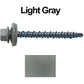 10 x 2" - Mini Driller Sheet Metal Roofing Screw - Hex Washer Head -  Self starting metal to wood siding screws. EPDM washer. Colored head.