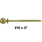 #10 Round Washer (Modified Truss) Head Screw Torx/Star Drive Head Wood Screw, Multipurpose Wood Screws for Construction, Cabinets and Furniture.
