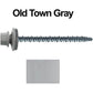 #10 x 3" Mini Driller Sheet Metal Roofing Screw - Hex Washer Head -  Self starting metal to wood siding screws. EPDM washer. Colored head.