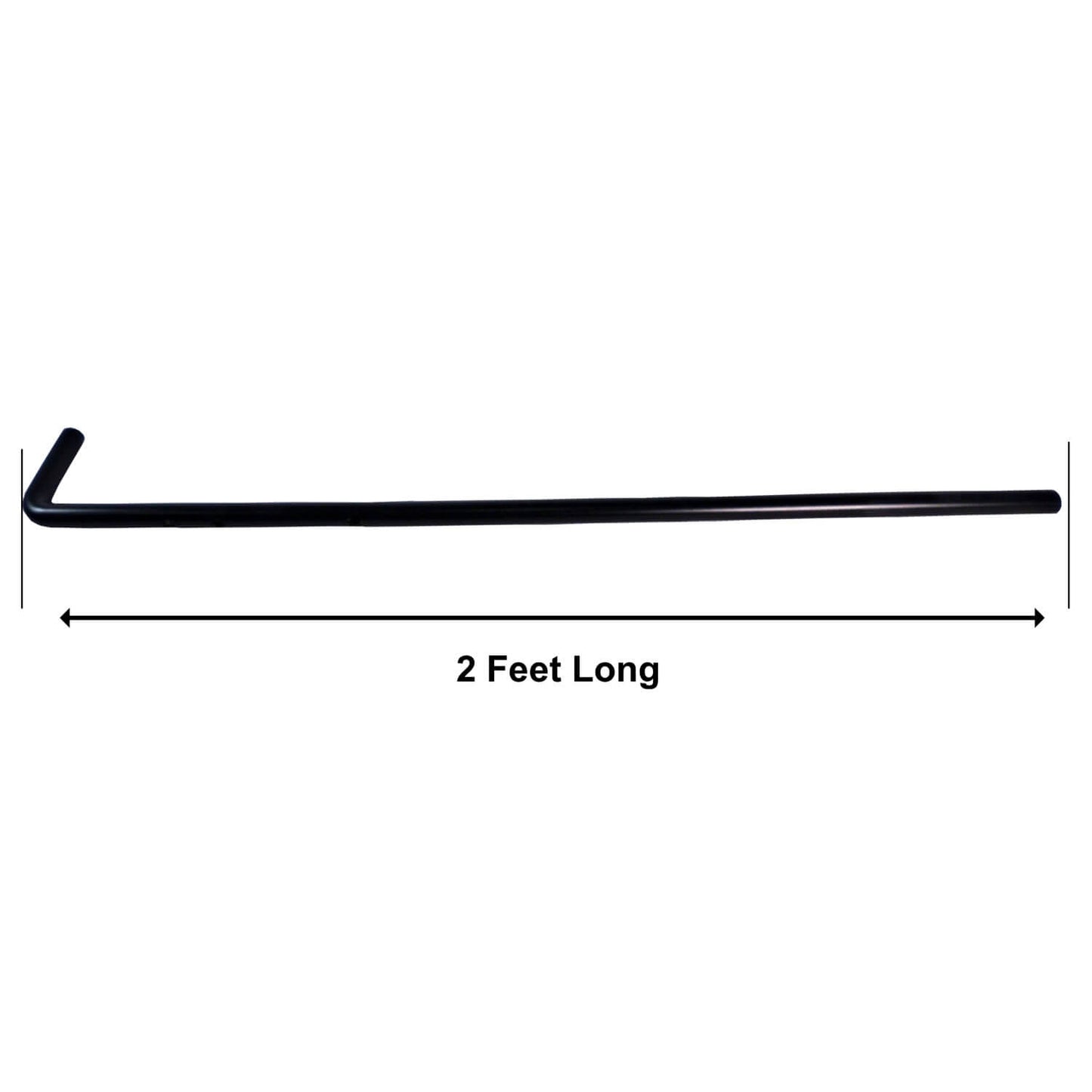 Wood Gate Drop Rod (AKA Cane Bolt, Drop Pin) - 24" Wood Fence Gate Rod for Holding Gate to the Ground BLACK