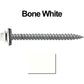 #12 x 2-1/2" RE-GRIP METAL ROOFING SCREWS - Hex Washer Head - Self starting/self tapping - EPDM washer. Colored head.