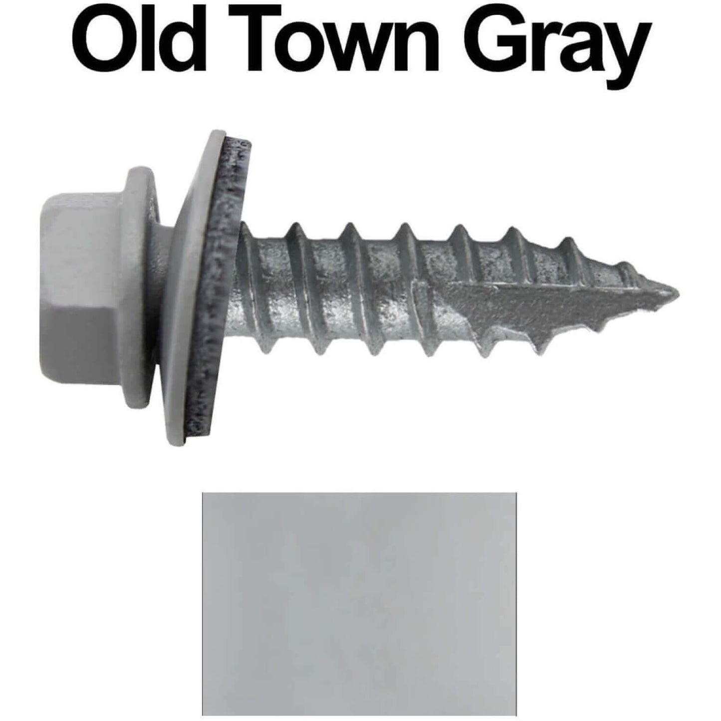 #14 x 1"  Metal ROOFING SCREWS - Hex Washer Head - Self starting/self tapping - EPDM washer. Colored head.