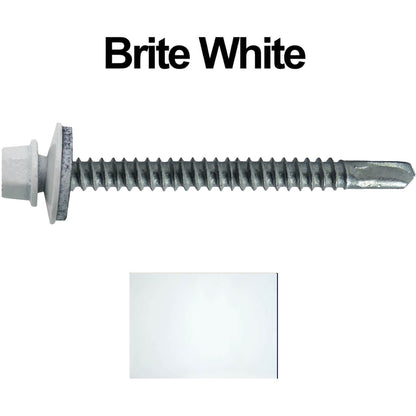 #12 X 3" Metal to Metal Type #3 Roofing Screws - Hex Washer Head - Self starting/self tapping - 5/8" EPDM washer. Colored head.