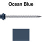 10 X 3“ HI-LO Zinc Aluminum Cap Metal Roofing Screws - Hex Washer Head - Self starting/self tapping - EPDM washer. Colored head.
