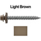 #12 x 2" RE-GRIP METAL ROOFING SCREWS - Hex Washer Head - Self starting/self tapping - EPDM washer. Colored head.