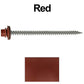 #9 x 3" Stainless Steel Metal Roofing Screws - Hex Washer Head - Self starting/self tapping - EPDM washer. Colored head.