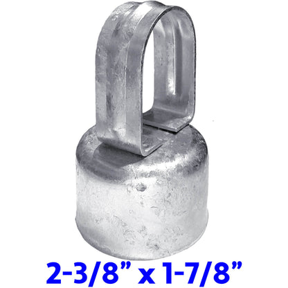Galvanized Pressed Steel Chain Link Fence Loop Cap (Eye Top)