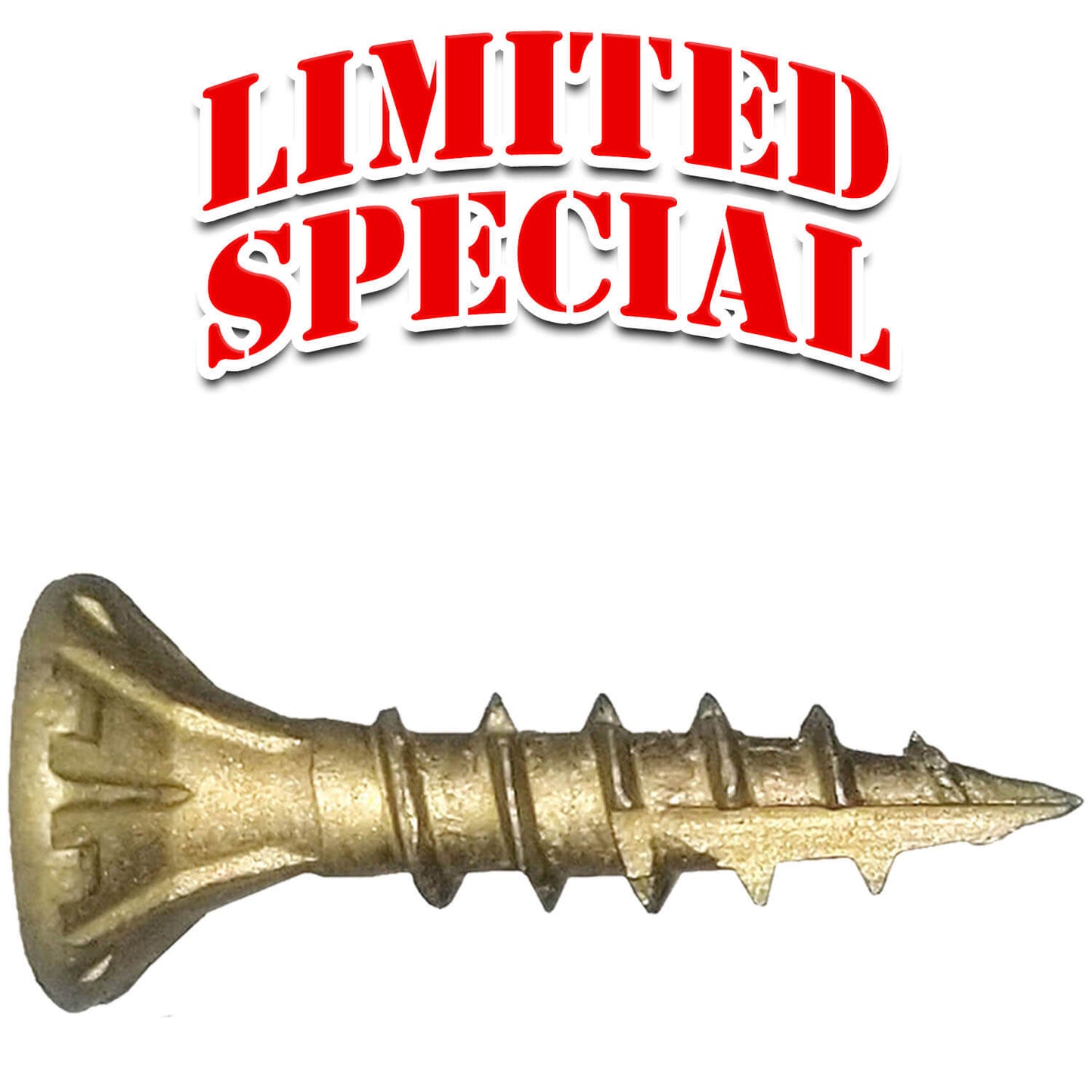 #8 x 3/4" Bronze Coated Multipurpose Wood Screw - Torx/Star Drive Flat Head - Exterior ACQ Compatible (OVERSTOCK)