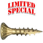 #8 x 3/4" Bronze Coated Multipurpose Wood Screw - Torx/Star Drive Flat Head - Exterior ACQ Compatible (OVERSTOCK)