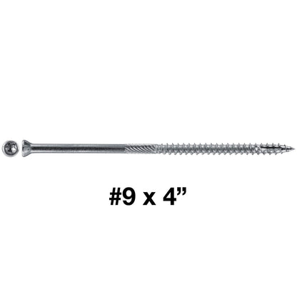 #9 Silver Star Stainless Steel TRIM HEAD Screw Torx/Star Head  - Stainless Steel TRIM HEAD Wood Screws