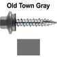 10 x 1" - STAINLESS HEX / ZINC Sheet Metal Roof Screw. Self starting metal to wood siding screws. EPDM washer. Colored head.