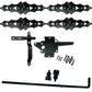 Jake Sales Gate Hardware Kits - Single/Double Gates, Dual Latch, Black Coated
