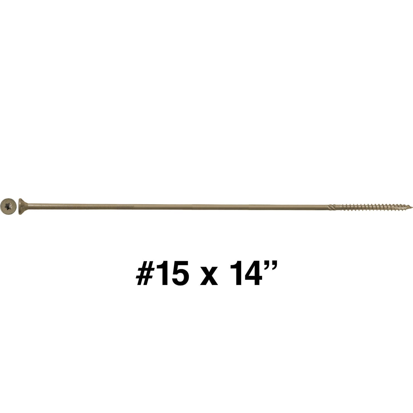 Extra Long Bronze Coated Wood Screw Torx/Star Drive Head - Multipurpose Torx/Star Drive Wood Screws