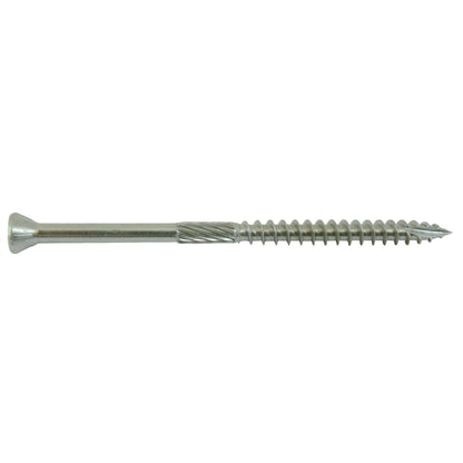 #9 x 3" Silver Star Stainless Steel TRIM HEAD Screw Torx/Star Drive Head-Stainless Steel TRIM HEAD Wood Screws - 305 Stainless Steel Torx/Star Drive Wood Screws - FULL BOX ~2,000 Screws (OVERSTOCK)