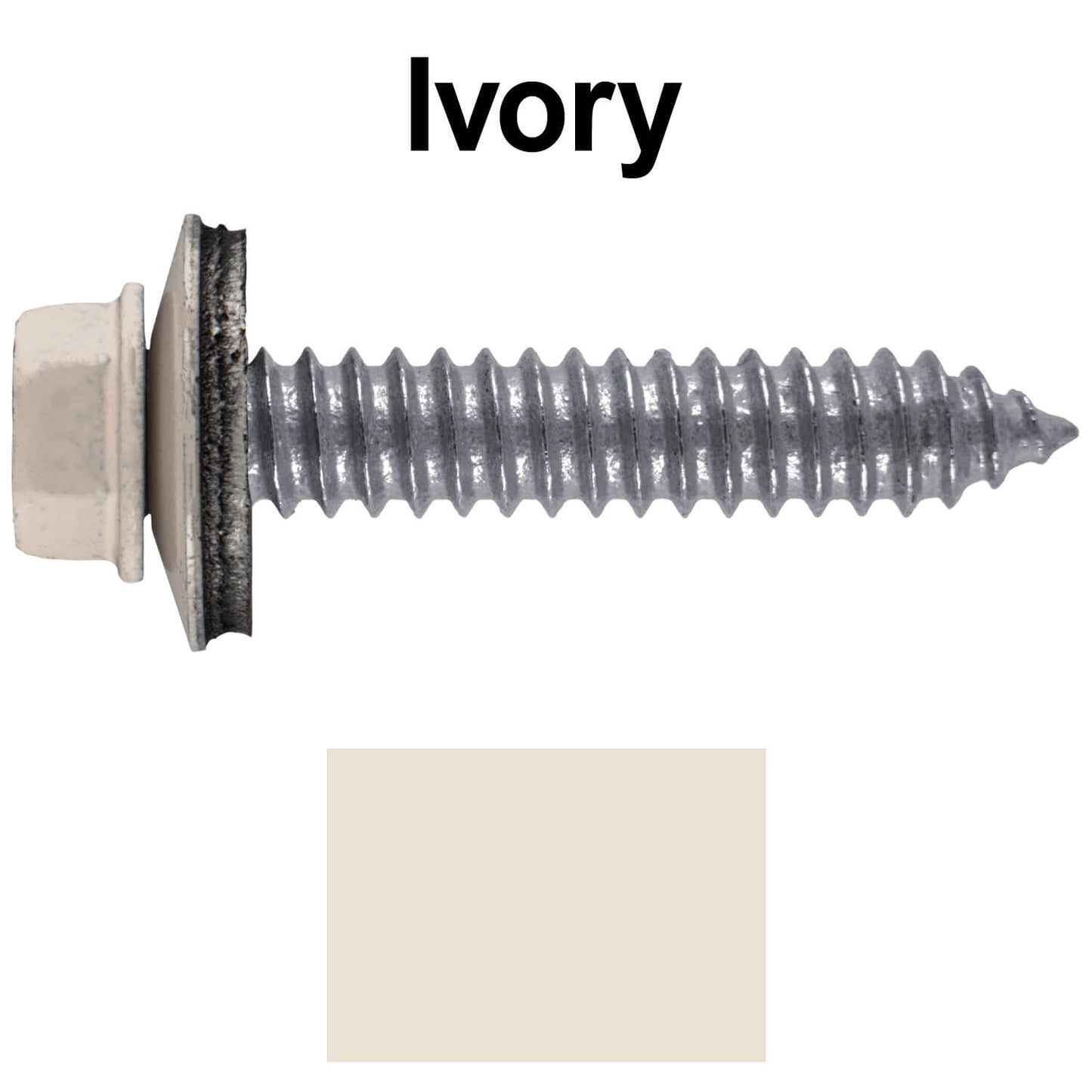 17 x 1-1/2 Metal Roofing Screws - Metal Panel to Metal Purlins and Recovery Screws - Hex Washer Head - EPDM washer.