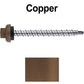 10 X 2” Zinc Aluminum Cap MINI-DRILLER Roofing Screws HI-LO THREAD Zinc Plated Carbon Steel Shank - EPDM Washer - Colored head