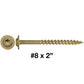 #8 Bronze Star Exterior Coated Modified Truss Head Cabinet Wood Screw Torx/Star Drive Head - Multipurpose Exterior Coated Torx/Star Drive Wood Screws