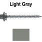 10 x 2” - STAINLESS HEX / ZINC Sheet Metal Roof Screw. Self starting metal to wood siding screws. EPDM washer. Colored head.