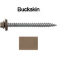 #12 x 2-1/2" RE-GRIP METAL ROOFING SCREWS - Hex Washer Head - Self starting/self tapping - EPDM washer. Colored head.