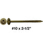 #10 Round Washer (Modified Truss) Head Screw Torx/Star Drive Head Wood Screw, Multipurpose Wood Screws for Construction, Cabinets and Furniture.