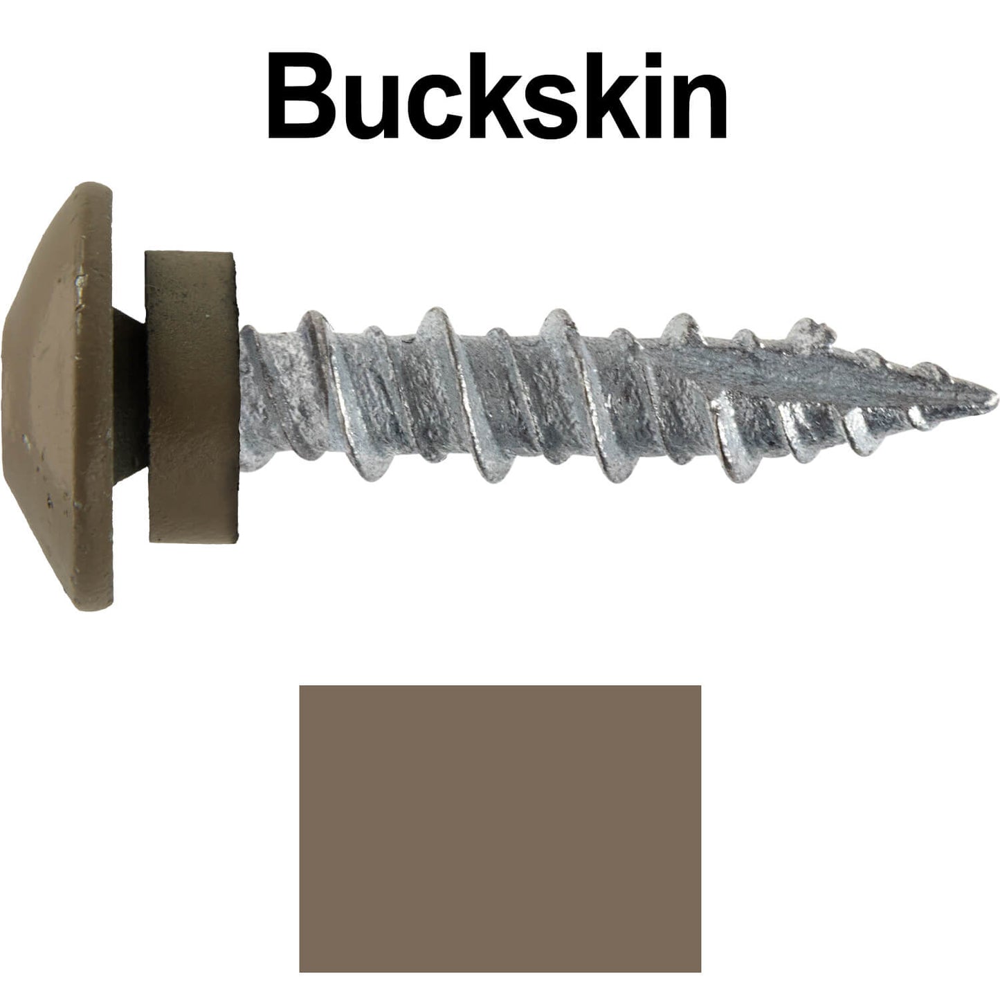 10 X 1" - LOW PROFILE Star Head Roofing Screws - HI-LO Thread - Metal To Wood - T25 Torx Drive Head - EPDM washer.