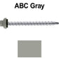 10 X 2-1/2" Zinc Aluminum Cap MINI-DRILLER Roofing Screws HI-LO THREAD Zinc Plated Carbon Steel Shank - EPDM Washer - Colored head