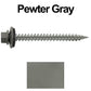 #9 x 2" Stainless Steel Metal Roofing Screws - Hex Washer Head - Self-Piercing (SP) tip metal to wood. EPDM washer. Colored head.