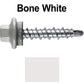 #10 x 1" Stainless Steel Mini Driller Sheet Metal Roofing Screw - Hex Washer Cap - Self starting metal to wood siding screws - EPDM washer. Colored Head.