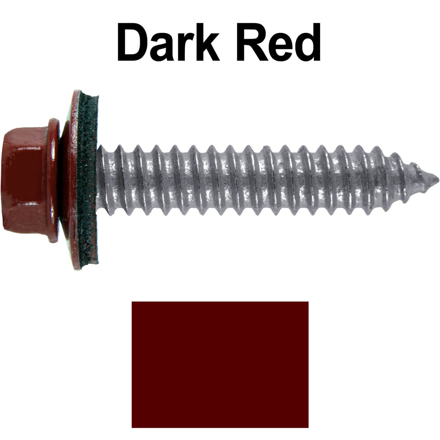 17 x 1-1/2 Metal Roofing Screws - Metal Panel to Metal Purlins and Recovery Screws - Hex Washer Head - EPDM washer.