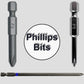 Phillips Driver Bits - with 1/4" Quick Change Shank