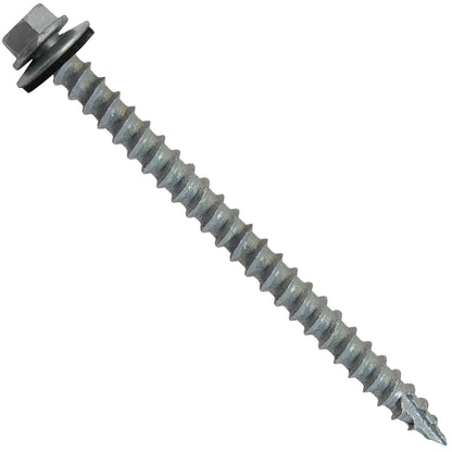 #14 x 3" Metal ROOFING SCREWS - Hex Washer Head - Self starting/self tapping - EPDM washer. Colored head.