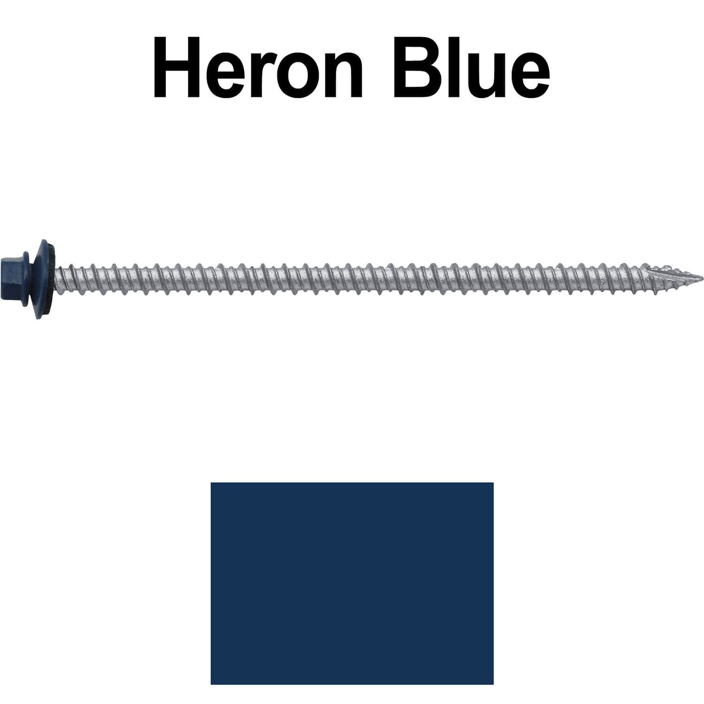 #10 x 4" Metal ROOFING SCREWS - Hex Washer Head - Self starting/self tapping - EPDM washer. Colored head.