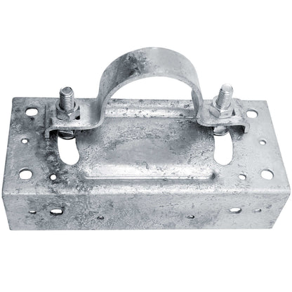 Metal Fence Post Bracket - Attach Wood Fence to Round Steel Posts