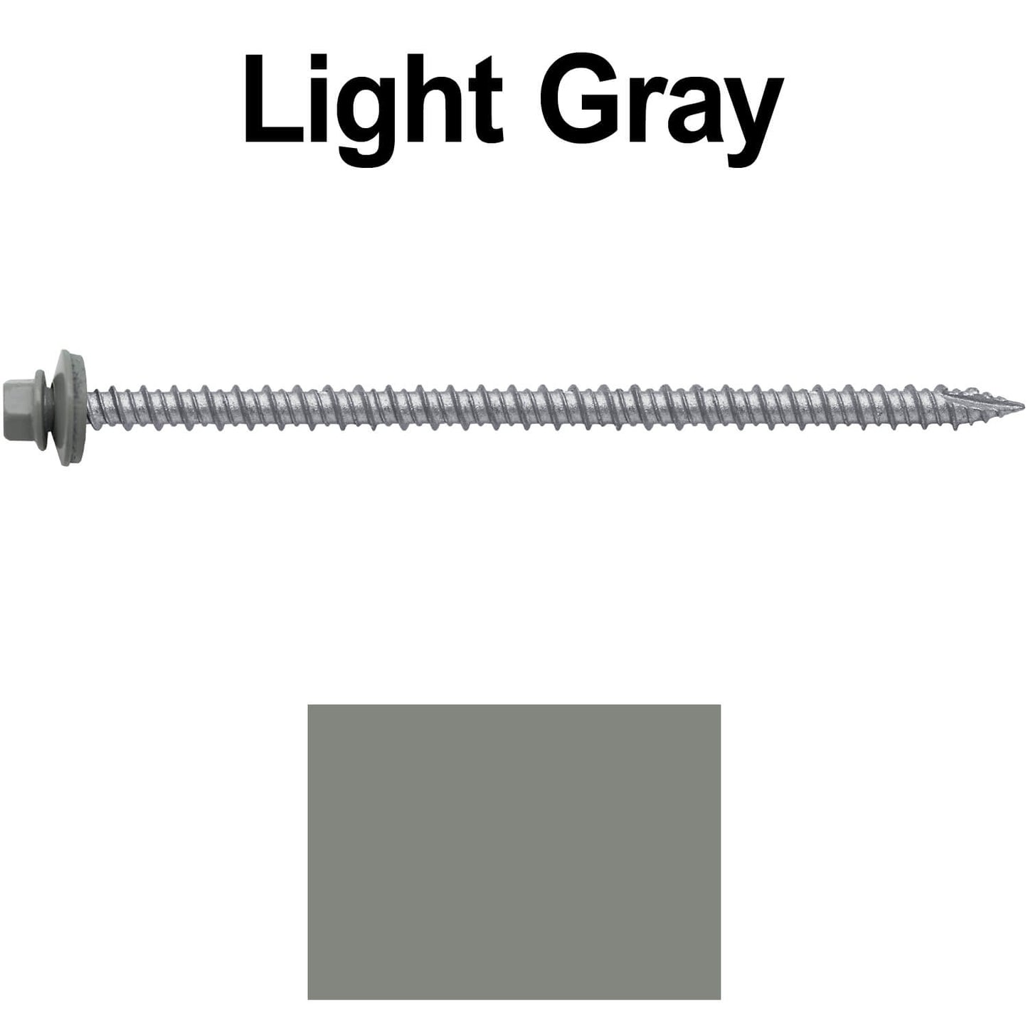 #10 x 4" Metal ROOFING SCREWS - Hex Washer Head - Self starting/self tapping - EPDM washer. Colored head.