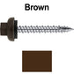 10 X 1-1/2" HI-LO Zinc Aluminum Cap Metal Roofing Screws - Hex Washer Head - Self starting/self tapping - EPDM washer. Colored head.